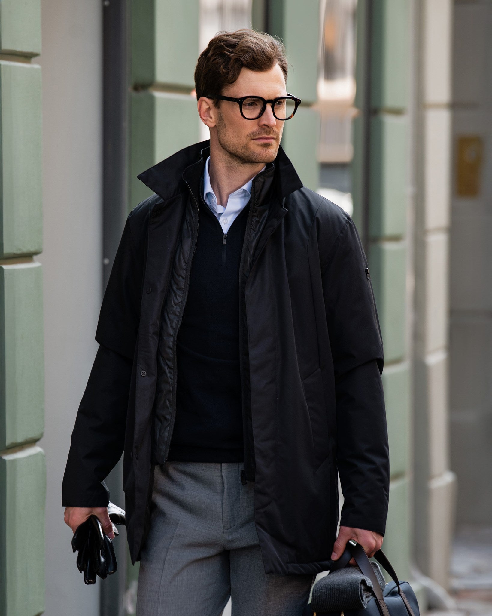 Abington Men Black AW23 Modelimage