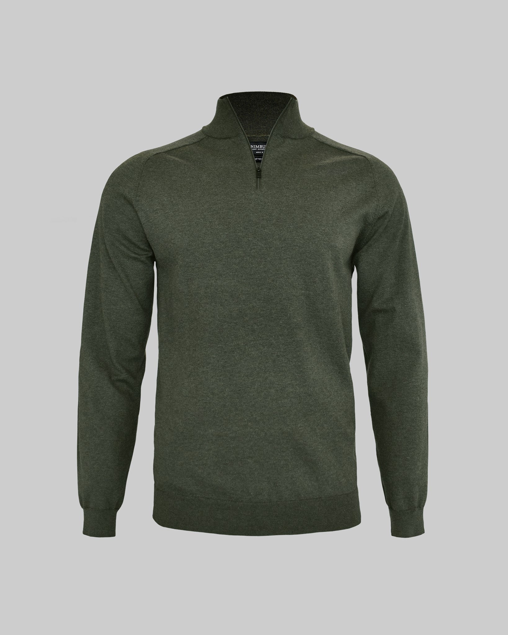 Brighton 1 4 Zip Men Olive Melange Front