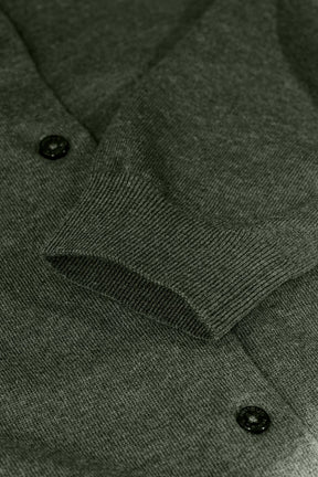 Brighton Cardigan Women Olive Melange Closeup 2