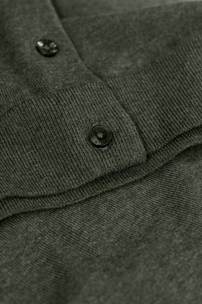 Brighton Cardigan Women Olive Melange Closeup 3