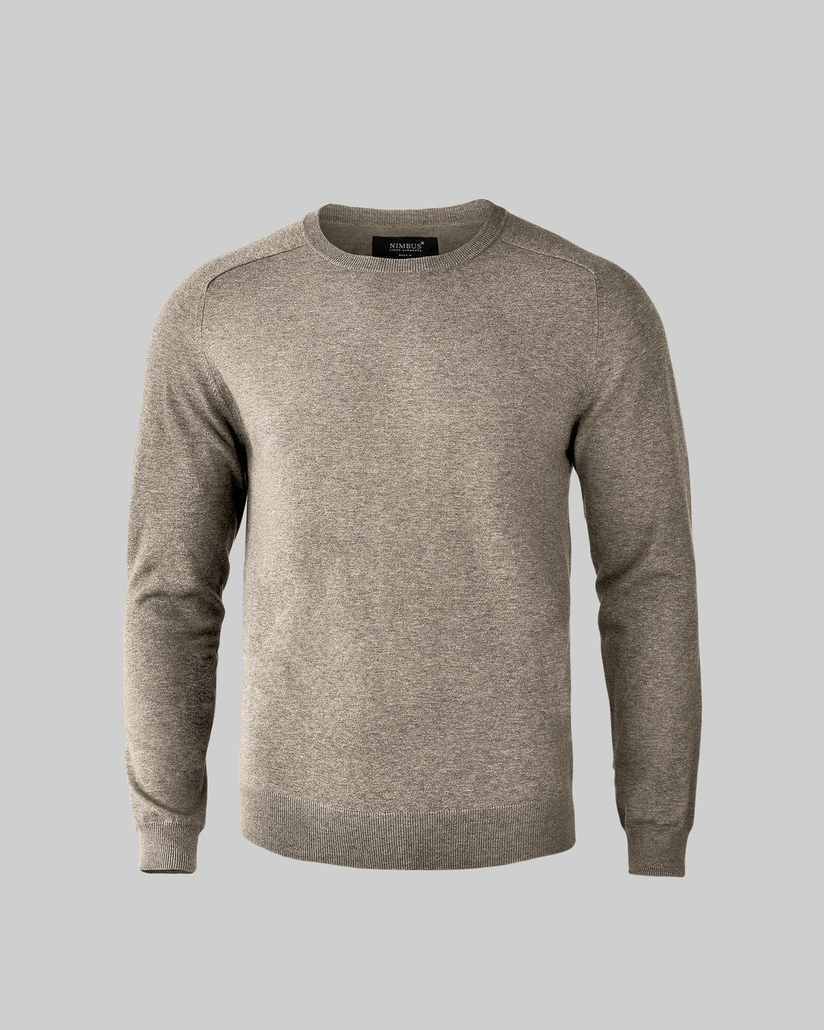Brighton O Neck Men Sand Melange Front