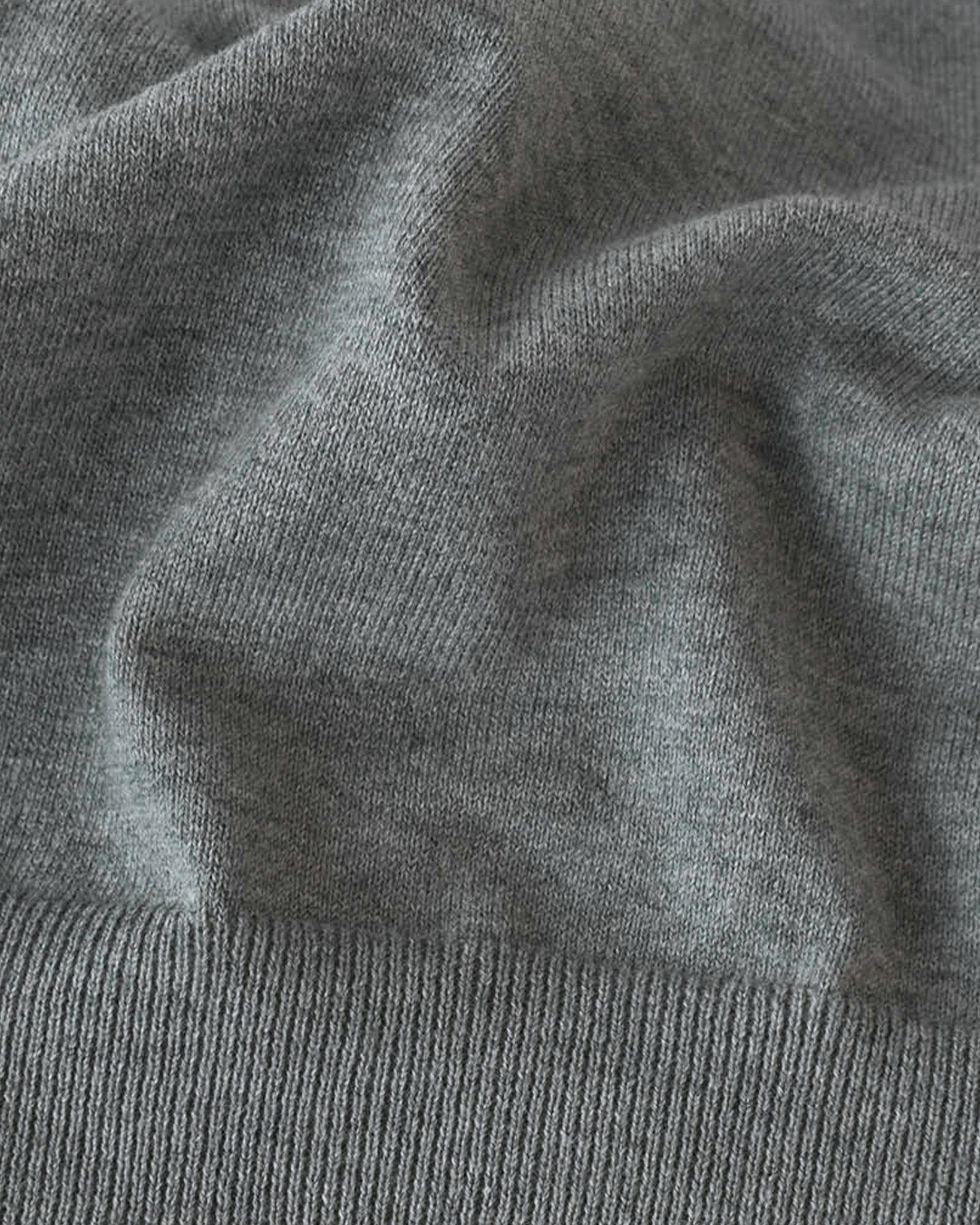Brighton O Neck Women Grey Melange Closeup 2