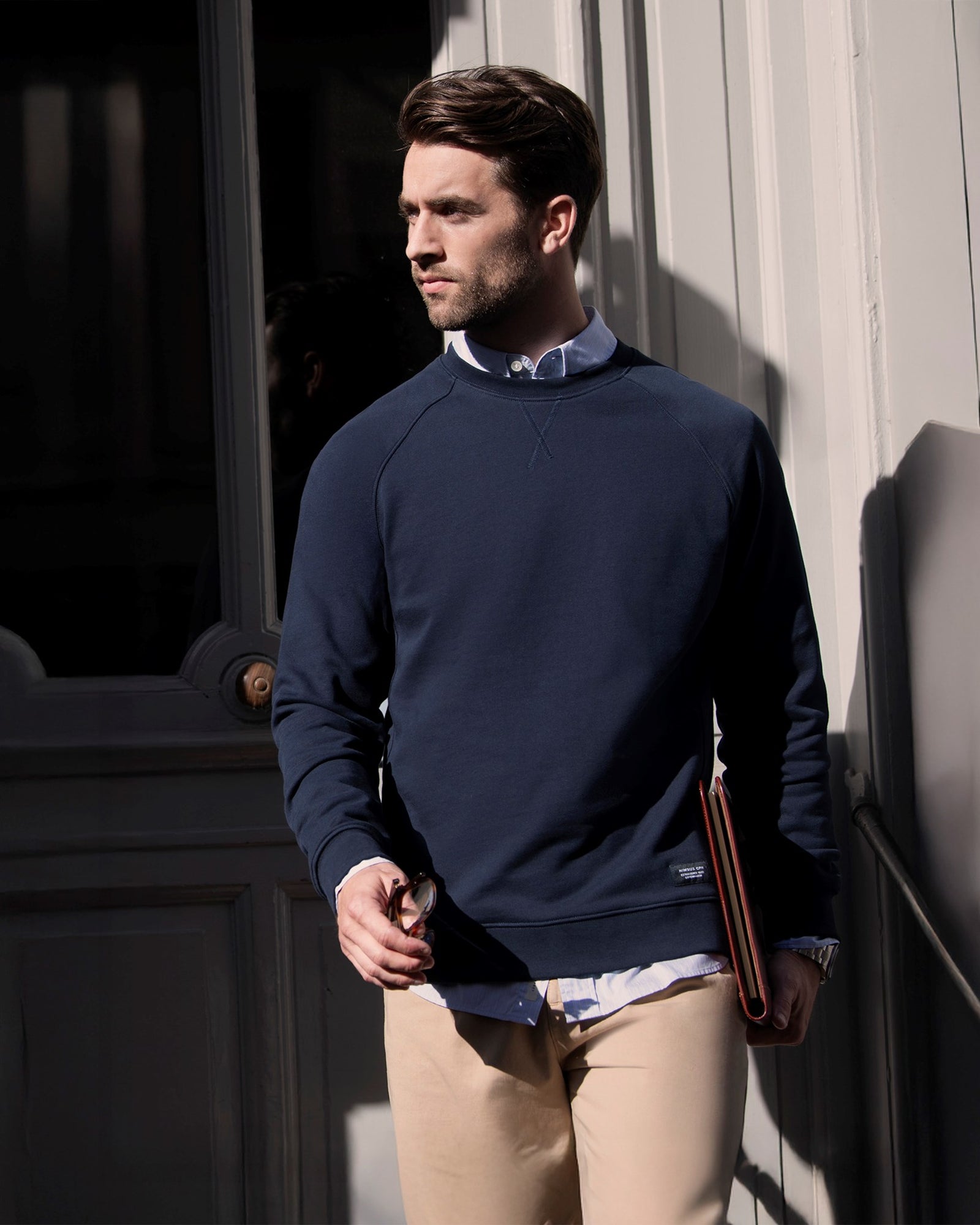 Georgetown Men Grey Melange Back