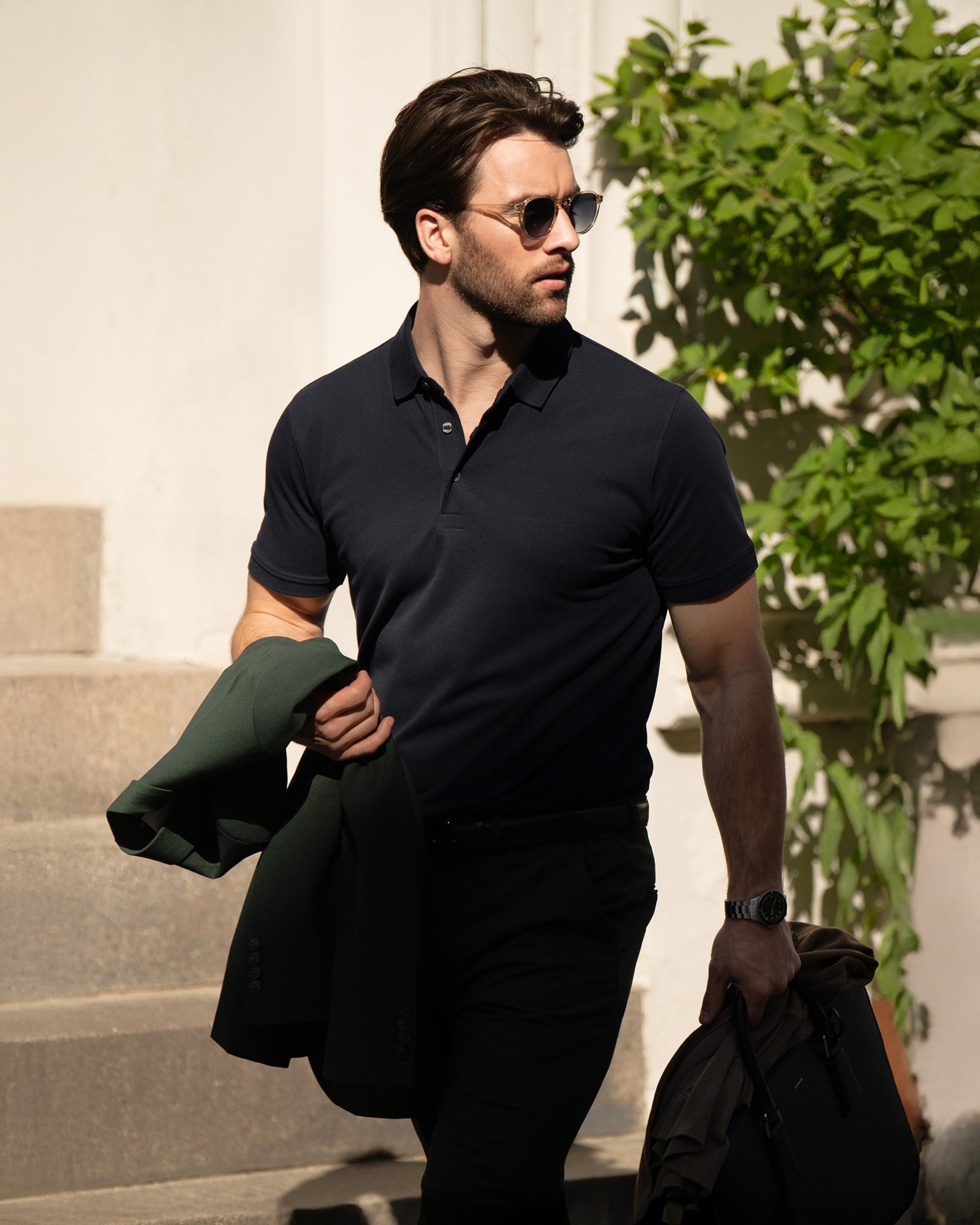 Harvard Classic Men Charcoal Back