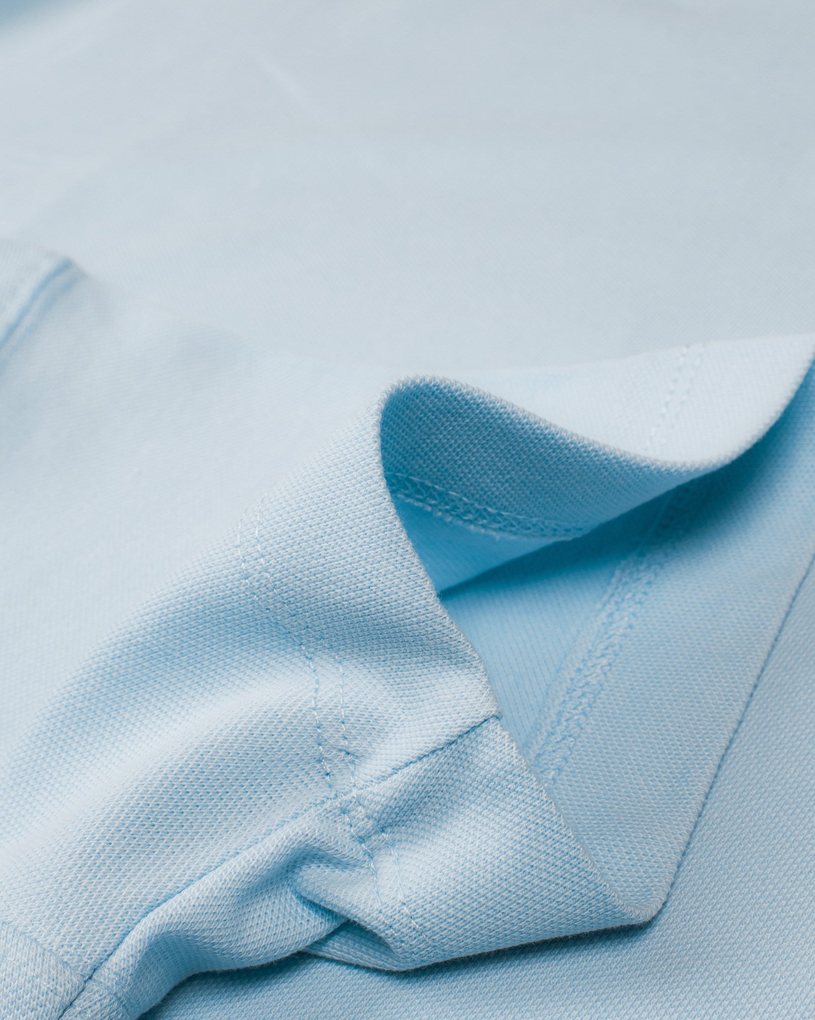 Harvard V Neck Women Sky Blue Closeup 2