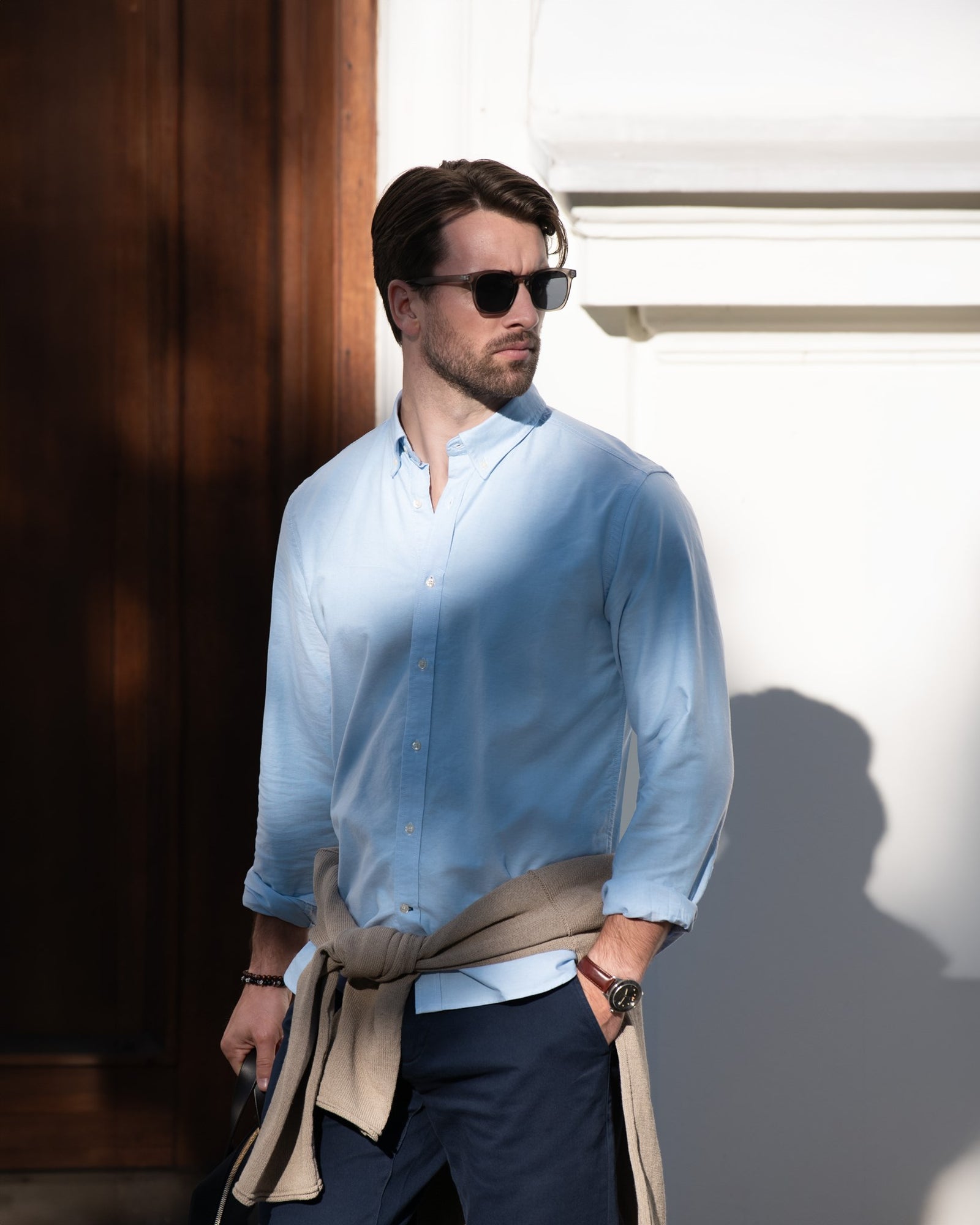 Rochester Modern Fit Men Light Blue Back