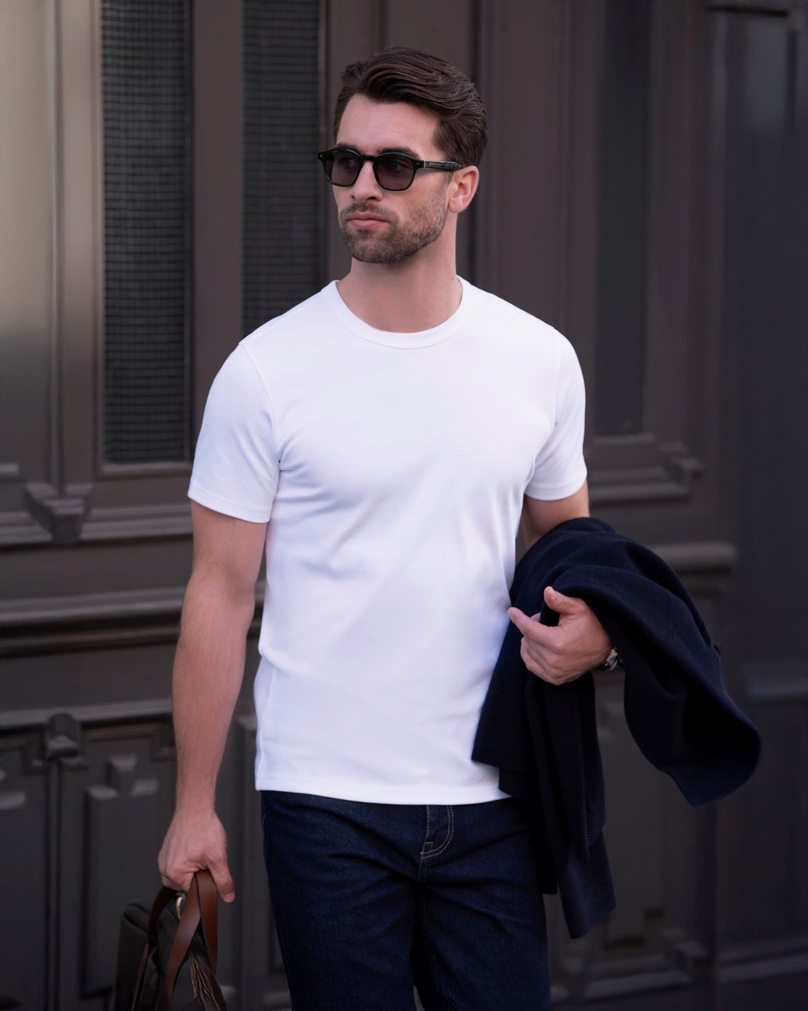 Santa Monica Men White Back